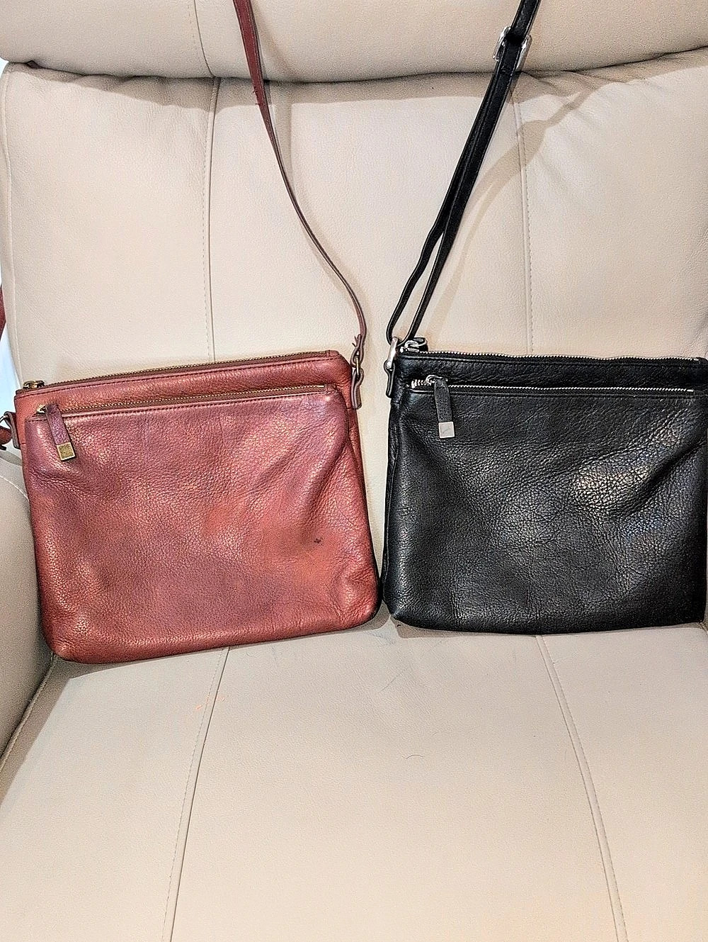 Margot Leather Crossbody Bags in Black & Brown - Pick 1